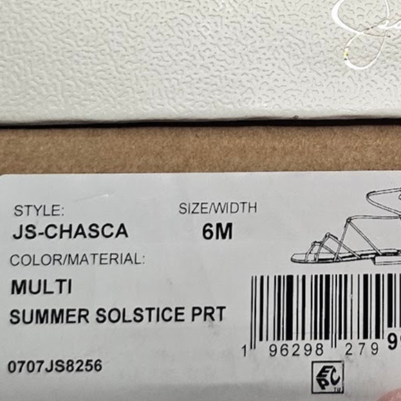 Jessica Simpson Women's Chasca Ankle Tie Lace Up Sandals Size 6 Multi NWT - Picture 8 of 8